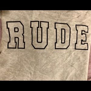 Graphic “Rude”Sweatshirt